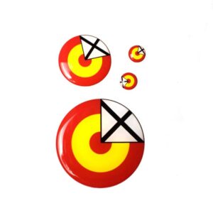 Adhesivos de resina de Escarapelas con Cruz de San Andrés