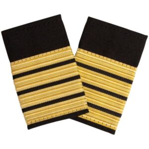Galones dorados cuatro barras comandante