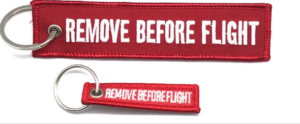 Llavero Mini "Remove Before Flight"