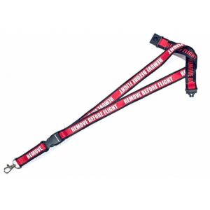 Lanyard R.B. F. Rojo-Negro con Hebilla