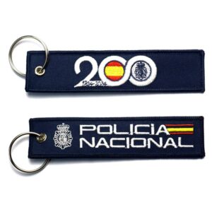 Llavero bordado 200º aniversario de la Policía Nacional