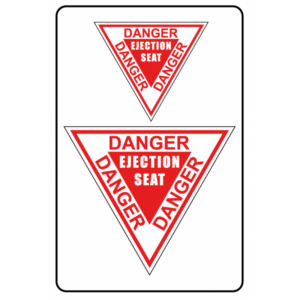 Adhesivos Triangulos Danger Ejection Seat