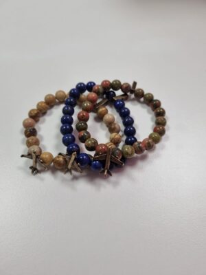 Pulsera de piedras con cuentas de 8mm.