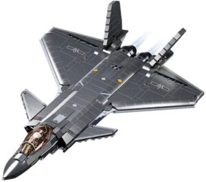 Avión Invisible J-20 Escala 1/44 Versión con Revestimiento Metálico
