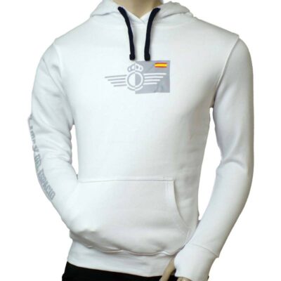 Sudadera mujer blanco con Rokiski del Ejército del Aire y del Espacio