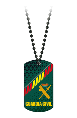 Placa con cadena de bolas Guardia Civil