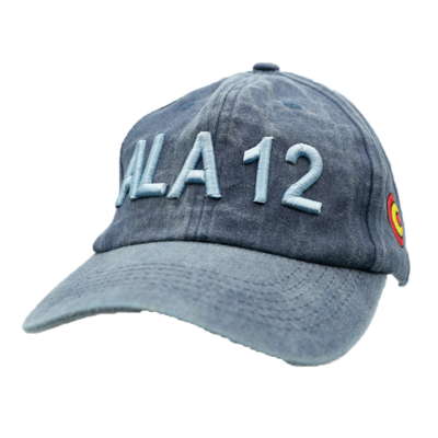 Gorra azul lavado bordada Ala 12