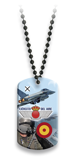 Placa con cadena de bolas Ejército del Aire