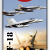 Placa con cadena de bolas F-18
