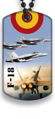 Placa con cadena de bolas F-18