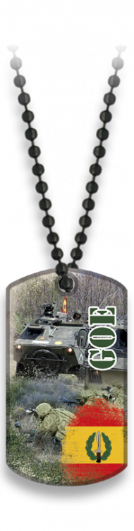 Placa con cadena de bolas GOE