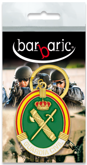 Llavero de Guardia Civil con fondo verde